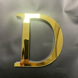 English Alphabet Acrylic Gold Wall Stickers Home Decor For Living Room Bedroom Cabinet 3D Mirror Poster Peel & Stick Wallpaper