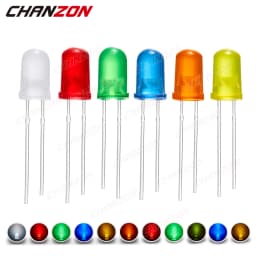 Diffused F5 5mm Led Diode Kit White Red Green Blue Yellow Orange 2V 3V Bulb Light Emitting Assortment Diy Arduino Pcb Circuit