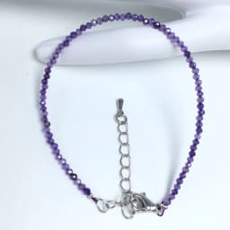 Natural Stone Rose Quartz Amethysts 2/3/4mm Small Round Section Stone Bracelet Mini Bracelet Are Suitable for Men and Women Gift
