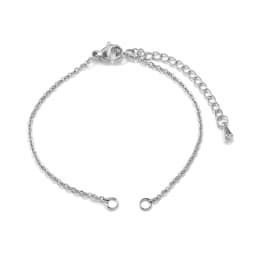 5pcs/lot Stainless Steel Width 1.5mm Adjustable Cuba Chain for Jewelry Making DIY Connector Charm Pendants Bracelets Anklet