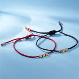Handmade Tibetan Buddhist Creative Irregular Copper Beads Red Black Rope Lucky Bracelet Amulet For Women Men Couple Bracelets