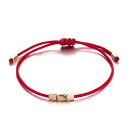 Handmade Tibetan Buddhist Creative Irregular Copper Beads Red Black Rope Lucky Bracelet Amulet For Women Men Couple Bracelets