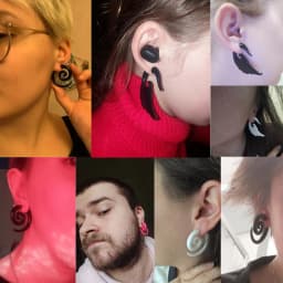 2pcs Acrylic Fake Plug Tunnel Earrings Gauges Faux Spiral Ear Taper Swirl Stud Cheater Stretcher Expander Piercing Body Jewelry