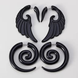 2pcs Acrylic Fake Plug Tunnel Earrings Gauges Faux Spiral Ear Taper Swirl Stud Cheater Stretcher Expander Piercing Body Jewelry