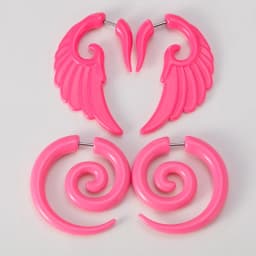 2pcs Acrylic Fake Plug Tunnel Earrings Gauges Faux Spiral Ear Taper Swirl Stud Cheater Stretcher Expander Piercing Body Jewelry