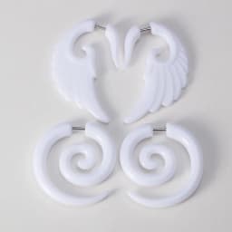 2pcs Acrylic Fake Plug Tunnel Earrings Gauges Faux Spiral Ear Taper Swirl Stud Cheater Stretcher Expander Piercing Body Jewelry