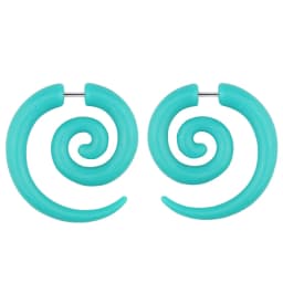 2pcs Acrylic Fake Plug Tunnel Earrings Gauges Faux Spiral Ear Taper Swirl Stud Cheater Stretcher Expander Piercing Body Jewelry