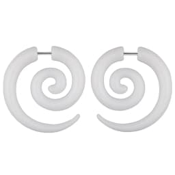 2pcs Acrylic Fake Plug Tunnel Earrings Gauges Faux Spiral Ear Taper Swirl Stud Cheater Stretcher Expander Piercing Body Jewelry