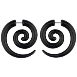 2pcs Acrylic Fake Plug Tunnel Earrings Gauges Faux Spiral Ear Taper Swirl Stud Cheater Stretcher Expander Piercing Body Jewelry