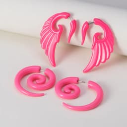 2pcs Acrylic Fake Plug Tunnel Earrings Gauges Faux Spiral Ear Taper Swirl Stud Cheater Stretcher Expander Piercing Body Jewelry