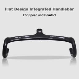RXL SL Carbon Road Handlebar Integrated With Stem Racing Bike Speed 1-1/8"Black Internal Routing Drop Handle Bars For Bicycle