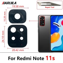 Camera Glass For Redmi Note 10 / Note 10 Pro / Note 10s 11 11s 10 5G Rear Back Camera glass Lens With Glue Adhesive