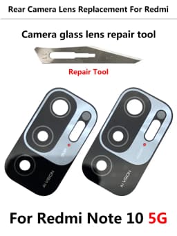 Camera Glass For Redmi Note 10 / Note 10 Pro / Note 10s 11 11s 10 5G Rear Back Camera glass Lens With Glue Adhesive