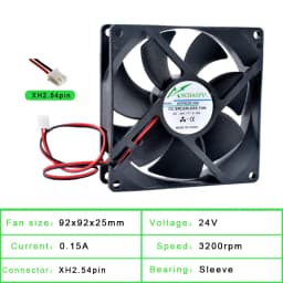 ACP9225 9cm 92mm Fan 92x92x25mm 9025 DC5V 12V 24V 2pin Cooling Fan for Chassis Power Inverter