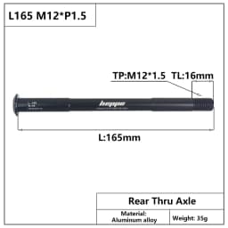 HEPPE MTB Road Bike Thru Axle Front Fork Shaft Skewers Rear Hub Thru Axle 12x142 12x148 12x100 12x110 M12xP1.0/P1.5 Bike Parts