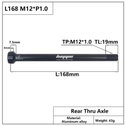 HEPPE MTB Road Bike Thru Axle Front Fork Shaft Skewers Rear Hub Thru Axle 12x142 12x148 12x100 12x110 M12xP1.0/P1.5 Bike Parts