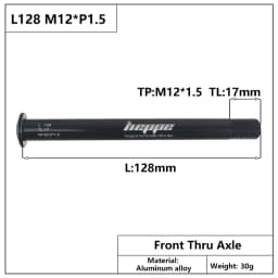 HEPPE MTB Road Bike Thru Axle Front Fork Shaft Skewers Rear Hub Thru Axle 12x142 12x148 12x100 12x110 M12xP1.0/P1.5 Bike Parts