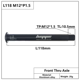 HEPPE MTB Road Bike Thru Axle Front Fork Shaft Skewers Rear Hub Thru Axle 12x142 12x148 12x100 12x110 M12xP1.0/P1.5 Bike Parts