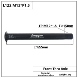 HEPPE MTB Road Bike Thru Axle Front Fork Shaft Skewers Rear Hub Thru Axle 12x142 12x148 12x100 12x110 M12xP1.0/P1.5 Bike Parts