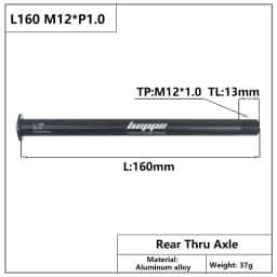 HEPPE MTB Road Bike Thru Axle Front Fork Shaft Skewers Rear Hub Thru Axle 12x142 12x148 12x100 12x110 M12xP1.0/P1.5 Bike Parts