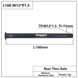 HEPPE MTB Road Bike Thru Axle Front Fork Shaft Skewers Rear Hub Thru Axle 12x142 12x148 12x100 12x110 M12xP1.0/P1.5 Bike Parts