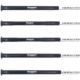 HEPPE MTB Road Bike Thru Axle Front Fork Shaft Skewers Rear Hub Thru Axle 12x142 12x148 12x100 12x110 M12xP1.0/P1.5 Bike Parts
