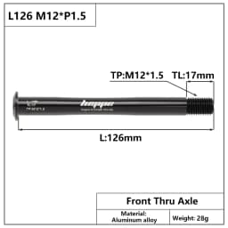 HEPPE MTB Road Bike Thru Axle Front Fork Shaft Skewers Rear Hub Thru Axle 12x142 12x148 12x100 12x110 M12xP1.0/P1.5 Bike Parts