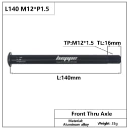 HEPPE MTB Road Bike Thru Axle Front Fork Shaft Skewers Rear Hub Thru Axle 12x142 12x148 12x100 12x110 M12xP1.0/P1.5 Bike Parts