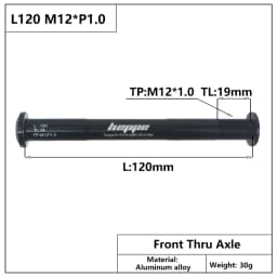 HEPPE MTB Road Bike Thru Axle Front Fork Shaft Skewers Rear Hub Thru Axle 12x142 12x148 12x100 12x110 M12xP1.0/P1.5 Bike Parts