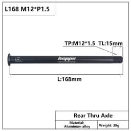 HEPPE MTB Road Bike Thru Axle Front Fork Shaft Skewers Rear Hub Thru Axle 12x142 12x148 12x100 12x110 M12xP1.0/P1.5 Bike Parts