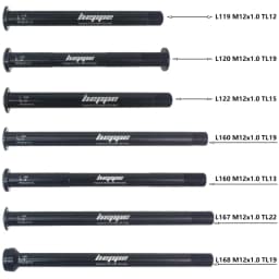 HEPPE MTB Road Bike Thru Axle Front Fork Shaft Skewers Rear Hub Thru Axle 12x142 12x148 12x100 12x110 M12xP1.0/P1.5 Bike Parts