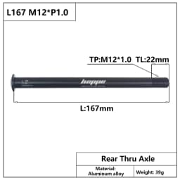 HEPPE MTB Road Bike Thru Axle Front Fork Shaft Skewers Rear Hub Thru Axle 12x142 12x148 12x100 12x110 M12xP1.0/P1.5 Bike Parts