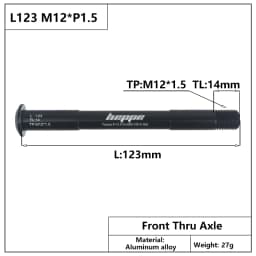 HEPPE MTB Road Bike Thru Axle Front Fork Shaft Skewers Rear Hub Thru Axle 12x142 12x148 12x100 12x110 M12xP1.0/P1.5 Bike Parts