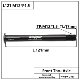 HEPPE MTB Road Bike Thru Axle Front Fork Shaft Skewers Rear Hub Thru Axle 12x142 12x148 12x100 12x110 M12xP1.0/P1.5 Bike Parts