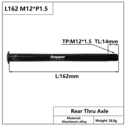 HEPPE MTB Road Bike Thru Axle Front Fork Shaft Skewers Rear Hub Thru Axle 12x142 12x148 12x100 12x110 M12xP1.0/P1.5 Bike Parts