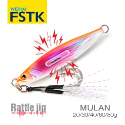 2024 FSTK Rattle Jig Sea Fishing Lures 20g30g40g60g80g Long Casting Lure Spinning Artificial Bait with Hook Spoon Fishing Tackle