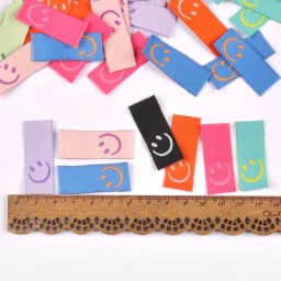50Pcs 8colors Embroidery Labels Sewing Clothes Handmade Accessories For Kids Care Bags Clothing Tags Garment Crafts 1.5x4cm