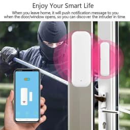 Tuya WiFi Zigbee Door Sensor Window Sensor Contact Sensor For Smart Home Smart Life APP Remote Control for Yandex Alexa