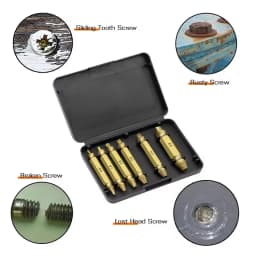 Damaged Screw Extractor Set HSS Drill Bit Stripped Broken Remover Small Easily Quickly Take Out Kit Easy Demolition Power Tools