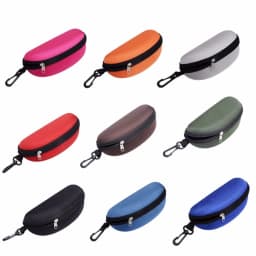Portable EVA Glasses Case with Carabiner Hook Colorful Sunglasses Hard Case Zipper Eyeglasses Protector Box Holder New 2026