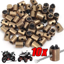 5/10Pcs Motorcycle Throttle Cable Core Brake Bolt Pin Gold Color Motocross Beach Bike Throttle Pull Cable Brake Stop Bolt Pin