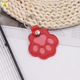 Memorial Leather Pet Hair Storage Bag Cat Paw Keychain Multifunctional Portable Keychain
