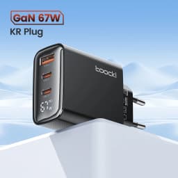 Toocki 67W GaN Charger Digital Display Quick Charge 4.0 3.0 Fast Type C USB Charger for Laptop iPhone Samsung Xiaomi Realme POCO