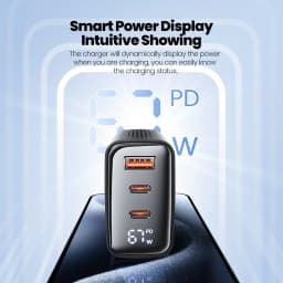 Toocki 67W GaN Charger Digital Display Quick Charge 4.0 3.0 Fast Type C USB Charger for Laptop iPhone Samsung Xiaomi Realme POCO
