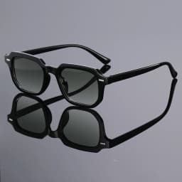 1Pc Men's Fashion Glasses New Trendy Square Frame Retro Rivet Y2K Music Festival Cool Street Style Decoration Suitable for Daily