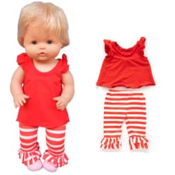 35cm Baby Doll Clothes Set Hat for 38cm Nenuco Ropa Y Su Hermanita Toy Doll Accessories