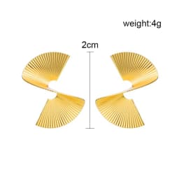 New Personality Metal Drop Earrings for Women Irregular Exaggerated Gold Color Geometric Hollow Butterfly Earrings Pendientes