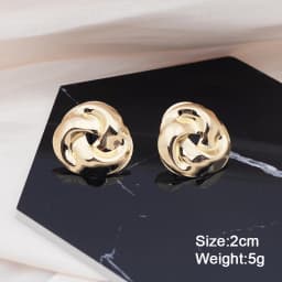 New Personality Metal Drop Earrings for Women Irregular Exaggerated Gold Color Geometric Hollow Butterfly Earrings Pendientes