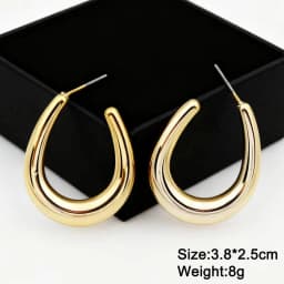 New Personality Metal Drop Earrings for Women Irregular Exaggerated Gold Color Geometric Hollow Butterfly Earrings Pendientes