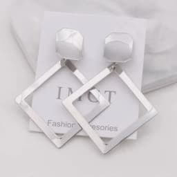 New Personality Metal Drop Earrings for Women Irregular Exaggerated Gold Color Geometric Hollow Butterfly Earrings Pendientes